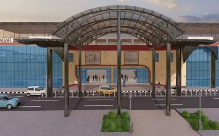 अमृत रेलवे स्टेशन के लिए आधुनिक एबीएन मॉडिफाइड 3D  एलिवेशन किया तैयार