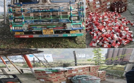 तेतरिया गांव के पास से 501लीटर विदेशी शराब से लदे एक ट्रक,चालक/तस्कर सहित कटेया पुलिस ने पकड़ा