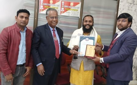 शास्त्री कर्मयोगी सम्मान से सम्मानित हुए योगी धर्मेश्वर