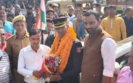 कृष्ण मुरारी सिंह के लेफ्टिनेंट बनने पर हुआ भव्य स्वागत