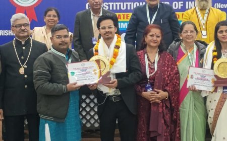 ग्राम पंचायत हरपुर के अभिनंदन प्रजापति को मिला “योग रत्न” सम्मान, कॉन्स्टिट्यूशन क्लब ऑफ इंडिया में हुआ भव्य आयोजन