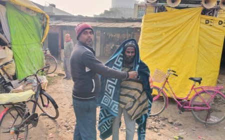 ब्रह्मदेव  की स्मृति में बांटे गए कंबल