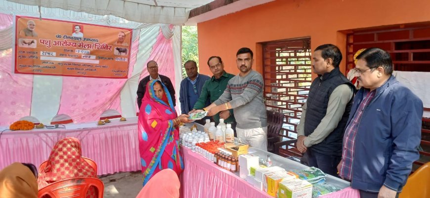 आरोग्य मेले में हुआ दो सौ से अधिक पशुओं का  उपचार