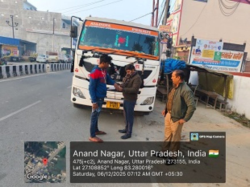 शासन के निर्देश पर महराजगंज खनन विभाग की बड़ी कार्रवाई: ओवरलोड व बिना ISTP वाले 10 वाहन पकड़े, ₹2.82 लाख वसूला — अभियान हुआ और सख़्त