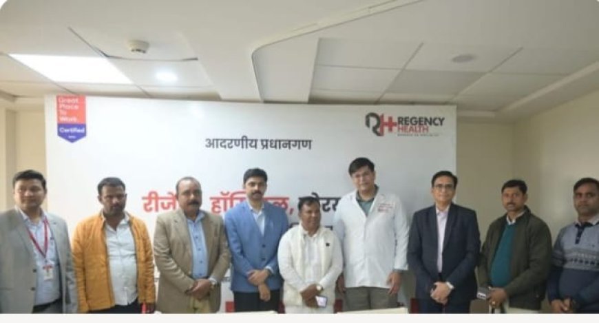 रीजेंसी हॉस्पिटल में 52 ग्राम प्रधानों का किया सम्मान