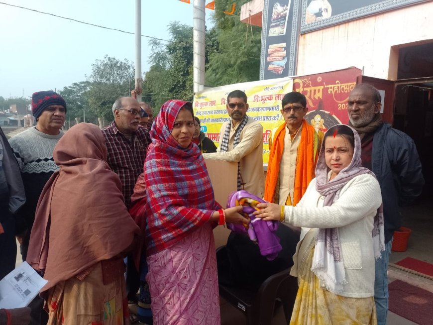ठंड से राहत की पहल जरूरतमंदों को बांटे कंबल
