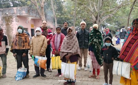 सात टीबी रोगियों को पोषण पोटली तो 28 कुष्ठ रोगियों को दिया कंबल