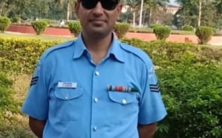 वायु सैनिक के  सेवानिवृत्ति पर क्षेत्र में हर्ष 