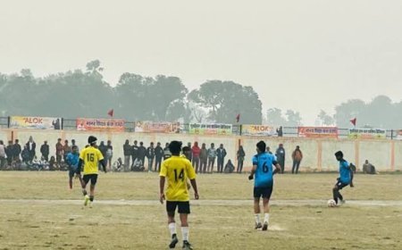 ऑल इंडिया फुटबॉल प्रतियोगिता का तमकुही राज में भव्यआयोजन