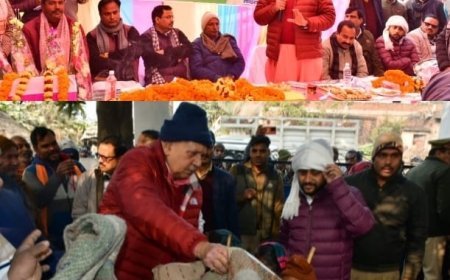 अटल बिहारी वाजपेयी की 101वीं जयंती पर कृषि मंत्री ने जरूरतमंदों को बांटे कंबल