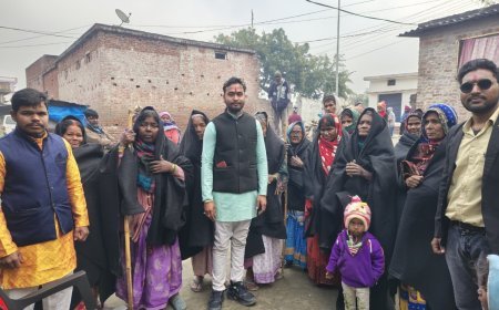 जरूरतमंदों में कंबल का वितरण