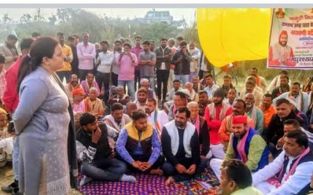 बरवापट्टी घाट पर पीपा पुल बनवाने की मांग को लेकर अनिश्चितकालीन धरना समाप्त