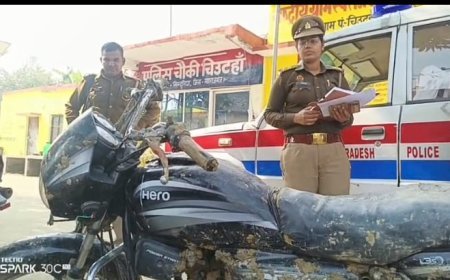 सिंदुरिया थाना प्रभारी और चिउटहां चौकी इंचार्ज के प्रयास से नहर से बरामत कि गयी मोटरसाइकिल 