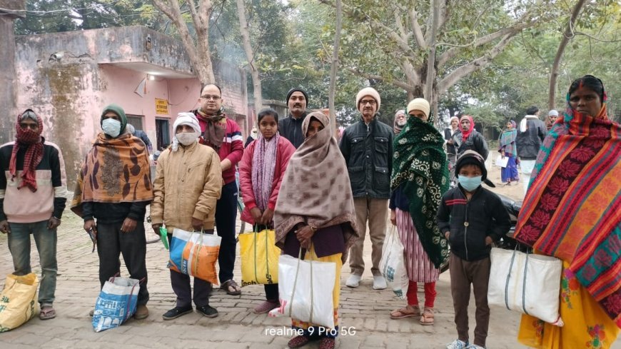 सात टीबी रोगियों को पोषण पोटली तो 28 कुष्ठ रोगियों को दिया कंबल