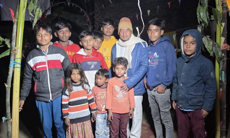 देर रात तक विनोद कुशवाहा ने किया क्षेत्र भ्रमण, सरस्वती पूजा की रही धूम