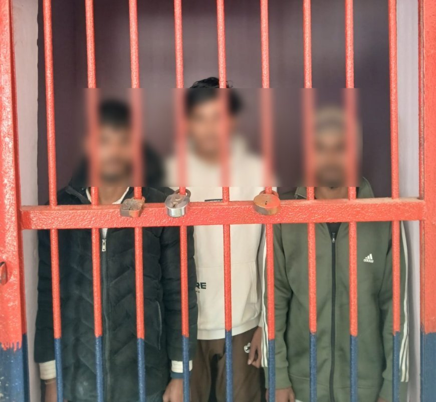 हत्या के प्रयास के मामले में तीन आरोपी गिरफ्तार, लाठी-डंडे से किया गया था जानलेवा हमला