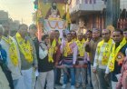 संत रविदास  की जयंती पर धूम धाम से निकली शोभा यात्रा 
