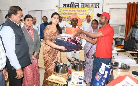 तहसील दिवस में रेड क्रॉस ने बढ़ाया मदद का हाथ, शोकाकुल परिवार को दी राहत