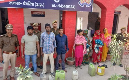 अवैध कच्ची शराब के खिलाफ बड़ी कार्रवाई, 07 गिरफ्तार, 45 लीटर शराब व 600 किलो लहन नष्ट