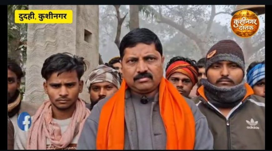 मंदिर में रखा गोवंश का कटा  सिर