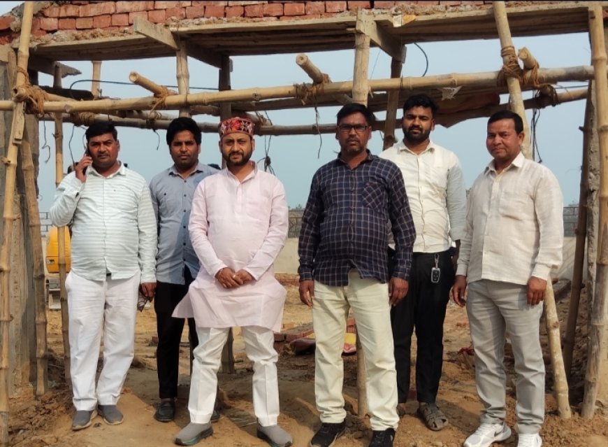 पथरदेवा वार्ड नंबर 3 मे अंबेडकर पार्क का निर्माण जोरों पर