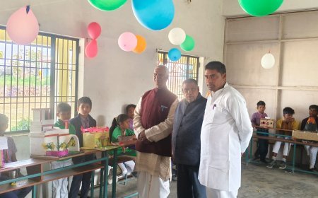 जे एम पब्लिक स्कूल सिहापार में विज्ञान प्रदर्शनी का हुआ भव्य आयोजन