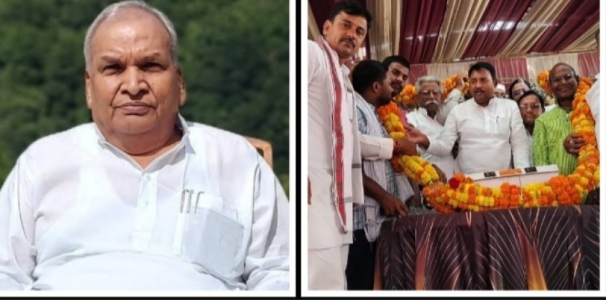महुआडीह चौराहे पर धूमधाम से मनाया गया पूर्व मंत्री ब्रह्माशंकर त्रिपाठी का जन्मदिन