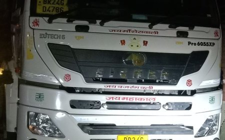 गीडा क्षेत्र में ट्रेलर की ठोकर से बाइक सवार युवक की मौत, दो घायल 