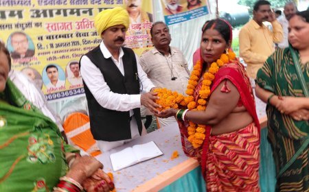सरैया के हनुमान मंदिर परिसर में आयोजित हुआ समारोह, एसटी  प्रमाण पत्र का मुद्दा भी उठा