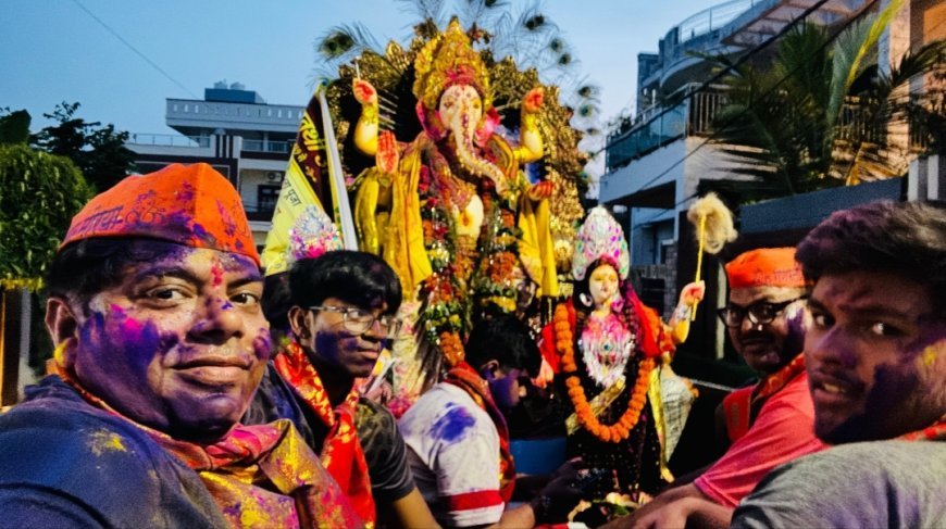 इंद्रप्रस्थ पुरम में गूंजा ‘गणपति बप्पा मोरया’, 3000 श्रद्धालुओं  ने ग्रहण किया महाप्रसाद