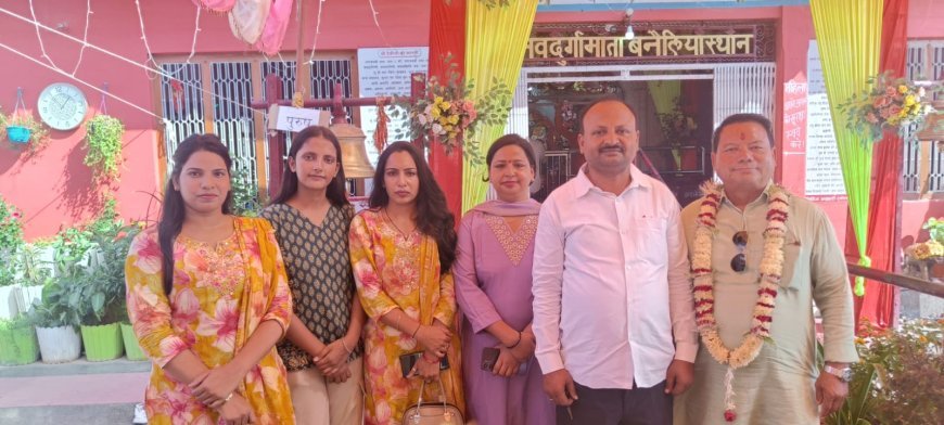 नौतनवा के प्रसिद्ध मां बनैलिया मंदिर पर गरबा का आयोजन शुरू