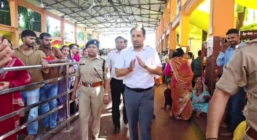 जिलाधिकारी  गौरव सिंह सोगरवाल ने लेहड़ा मंदिर पहुंचकर दर्शन-पूजन किया  तथा मंदिर परिसर एवं आसपास की व्यवस्थाओं का जायजा लिया